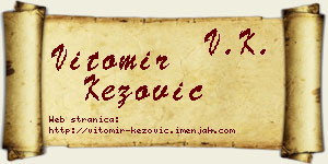 Vitomir Kezović vizit kartica